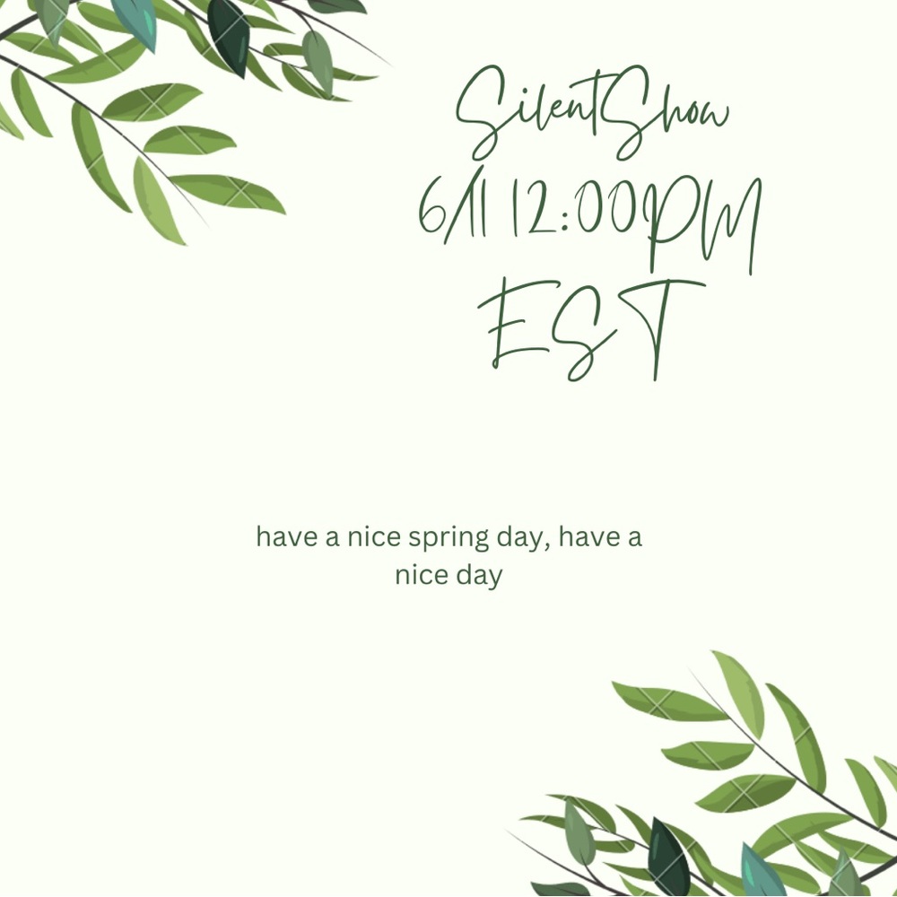 Silent Show Closet ClearOut 6/11@12:00pm
